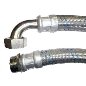 Flexi hadice s kolenem 60cm M/F 1"x1"